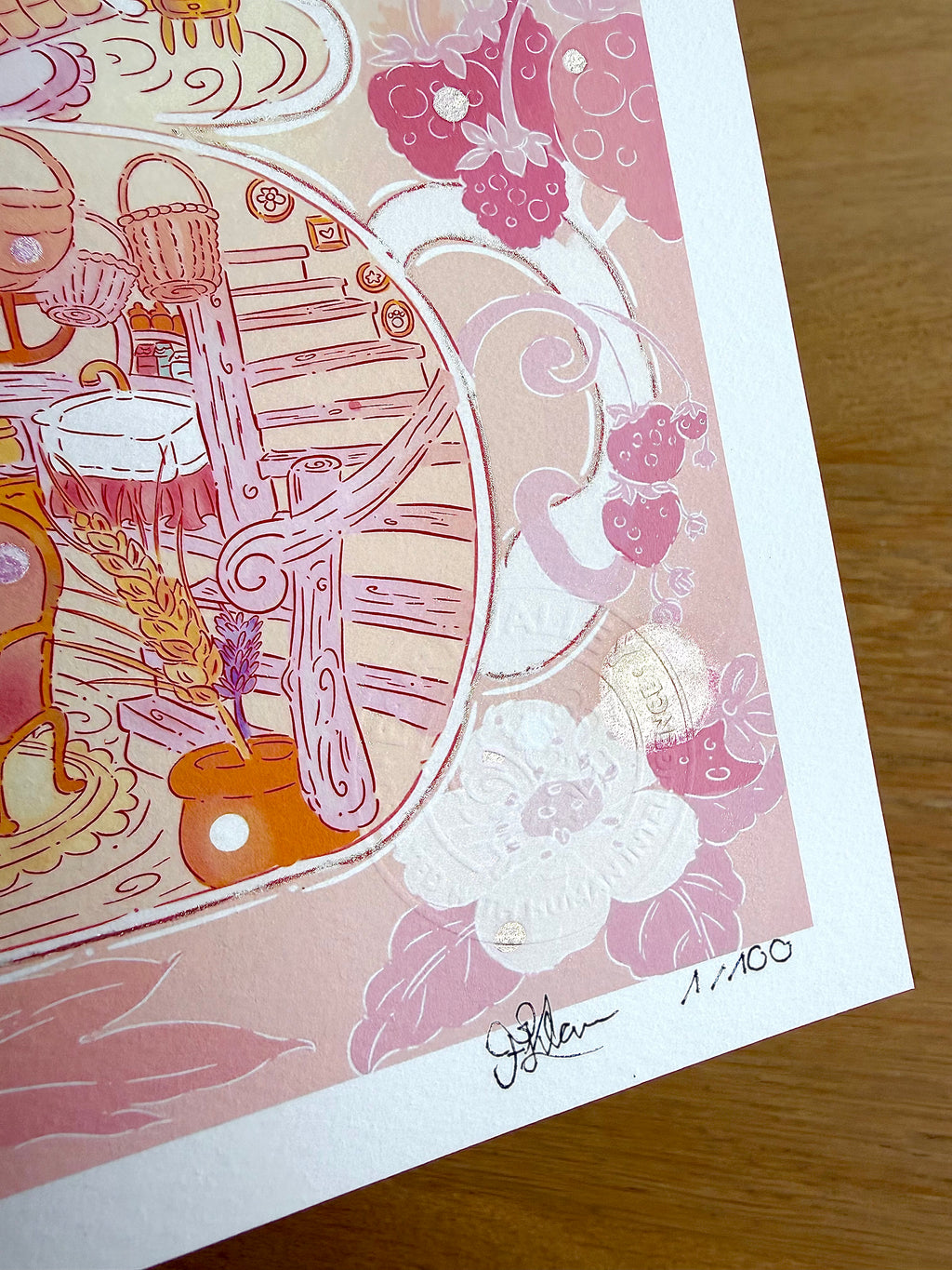 The Teapot House — Fine Art Print | Signed Giclée with Hand-Painted Glitter Detail