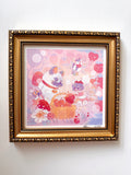 Strawberry Picking — Fine Art Print | Signed Giclée with Hand-Painted Glitter Detail