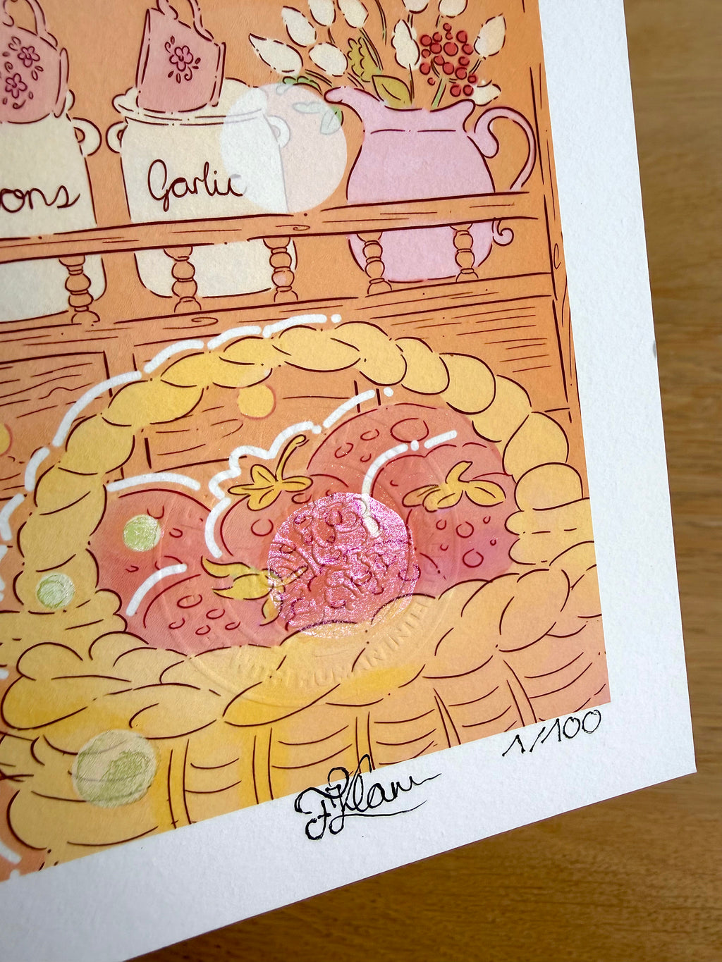 Teapot House Kitchen — Fine Art Print | Signed Giclée with Hand-Painted Glitter Detail