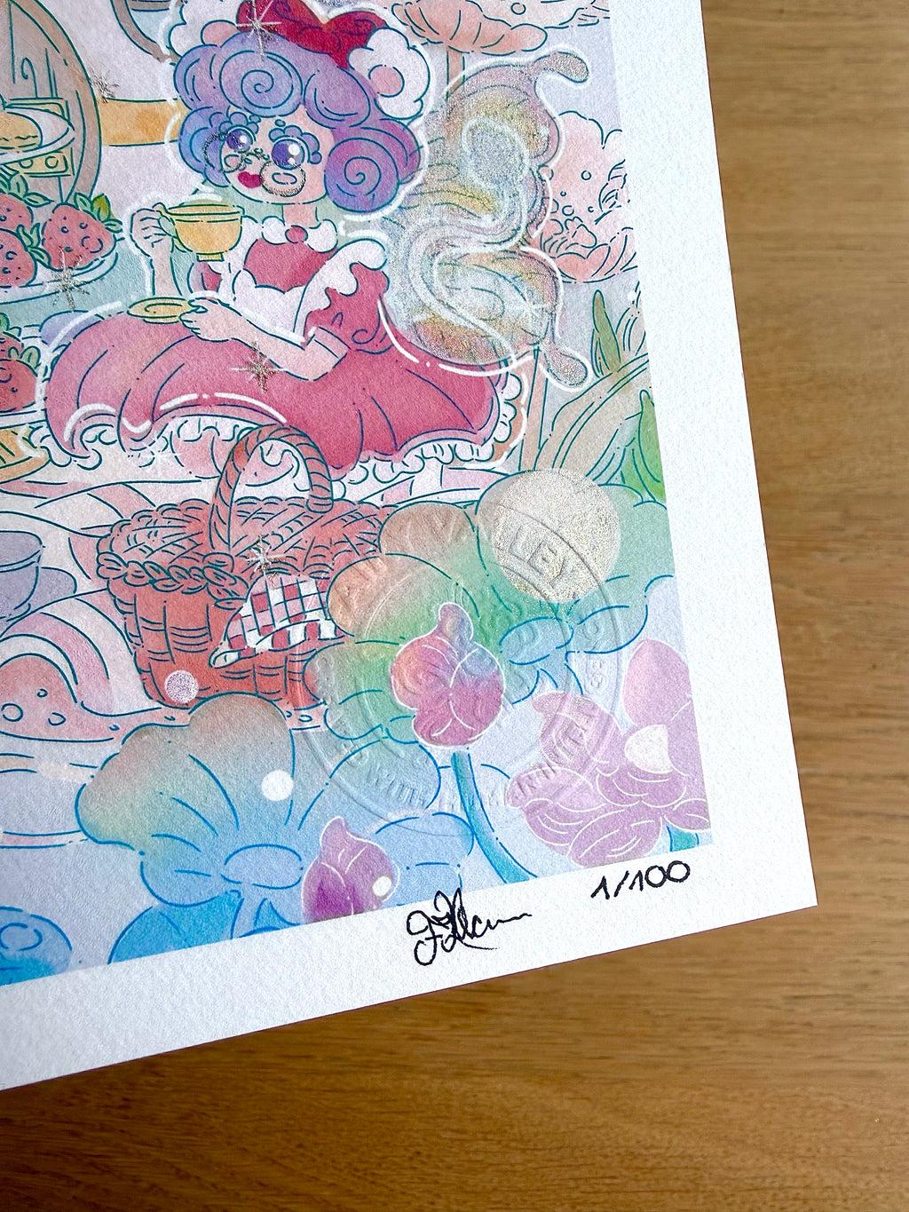 The Picnic — Fine Art Print | Signed Giclée with Hand-Painted Glitter Detail