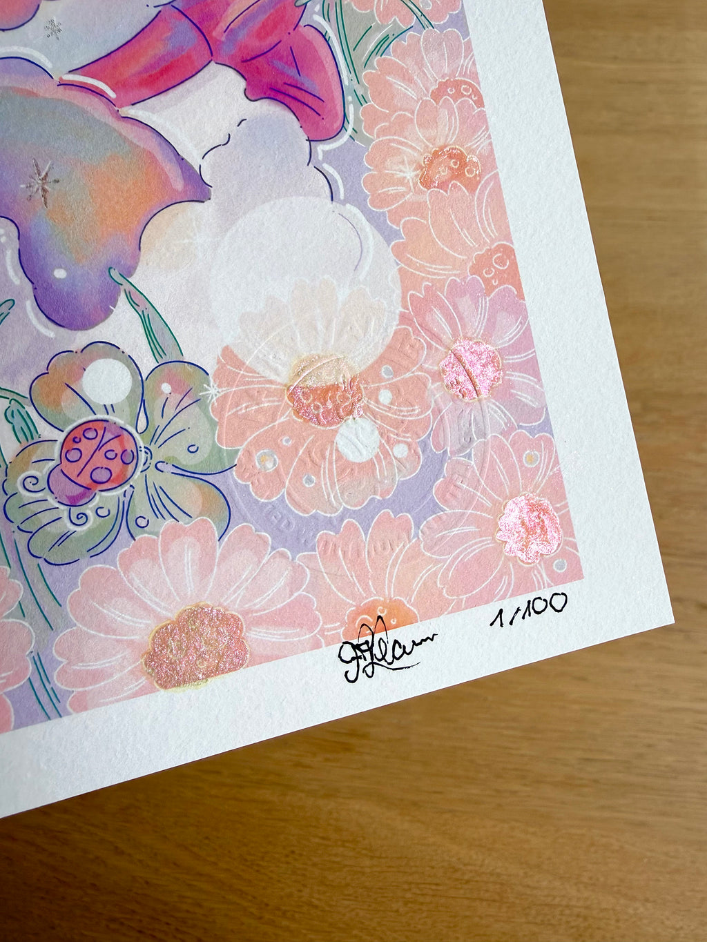 Mimi's Nap — Fine Art Print | Signed Giclée with Hand-Painted Glitter Detail